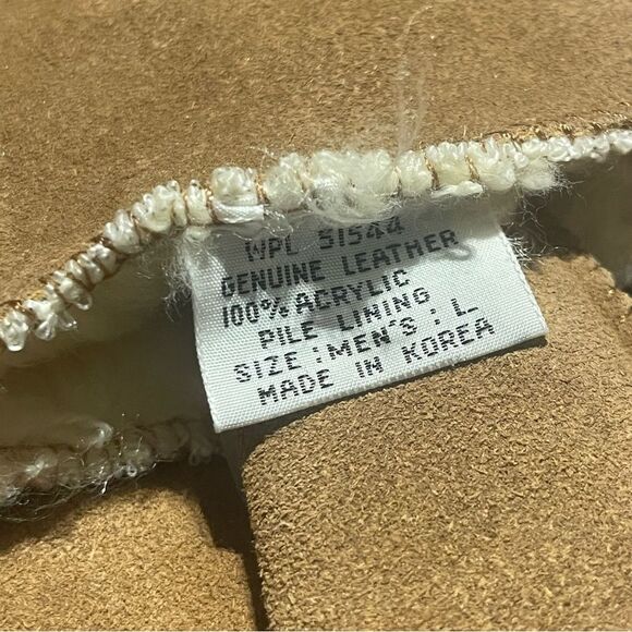 Mens leather gloves lined Size L NWOT - Picture 2 of 2